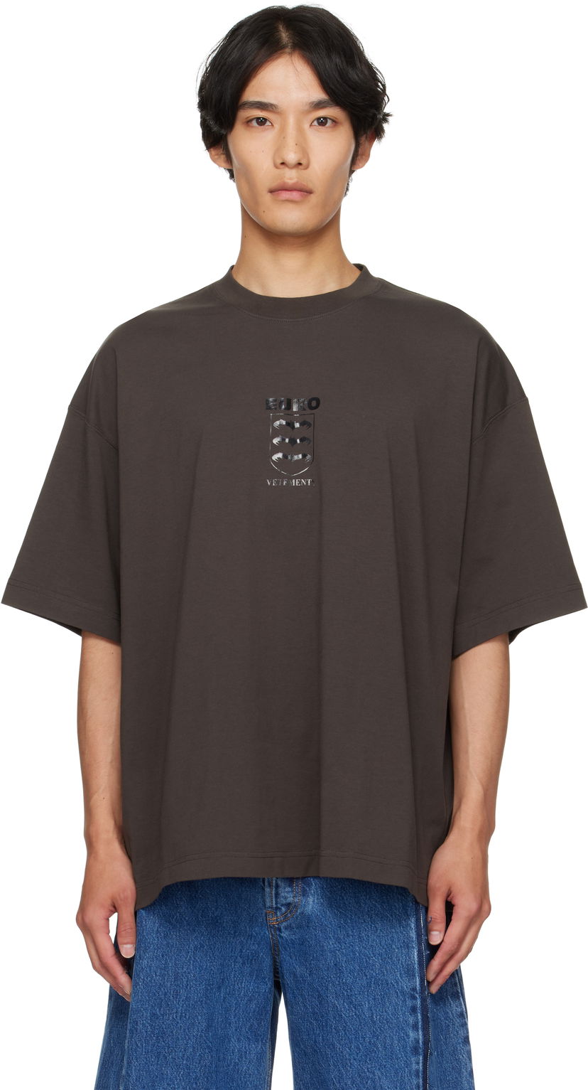 Majica VETEMENTS Vetements Bats Logo Regular T-Shirt Rjava | UH76TR650C