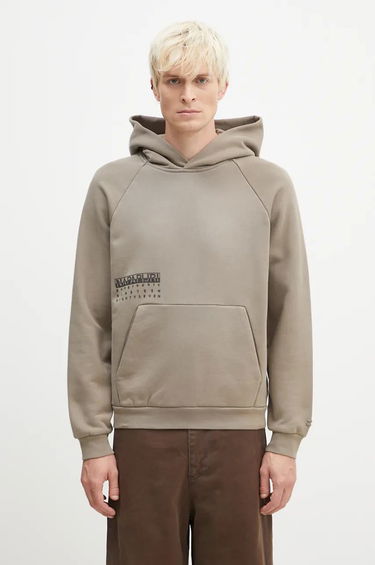 Pulover Napapijri Sweatshirt With Print And Hood Zelena | NP0A4I6MN1K1, 0