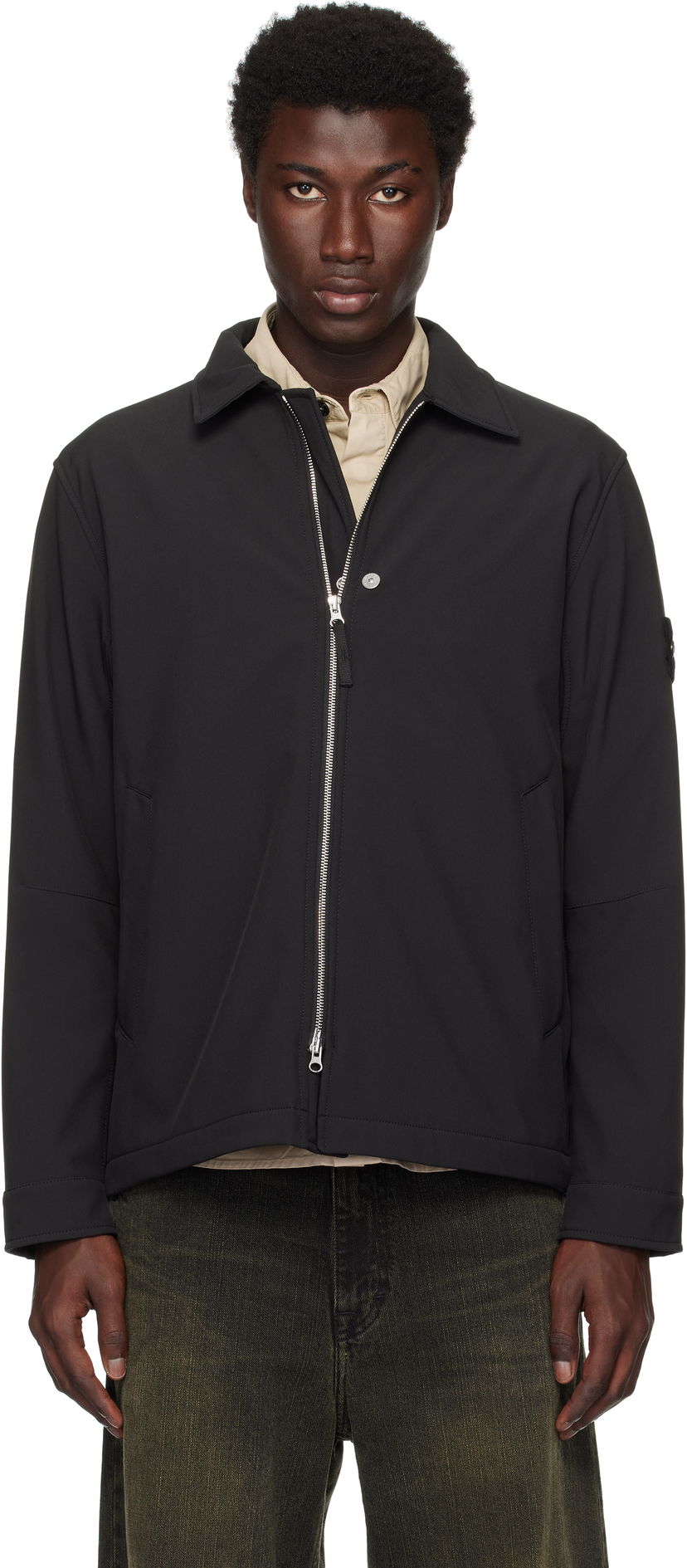 Jakna Stone Island Soft Shell Jacket Črna | S15 Q100003 S0B22