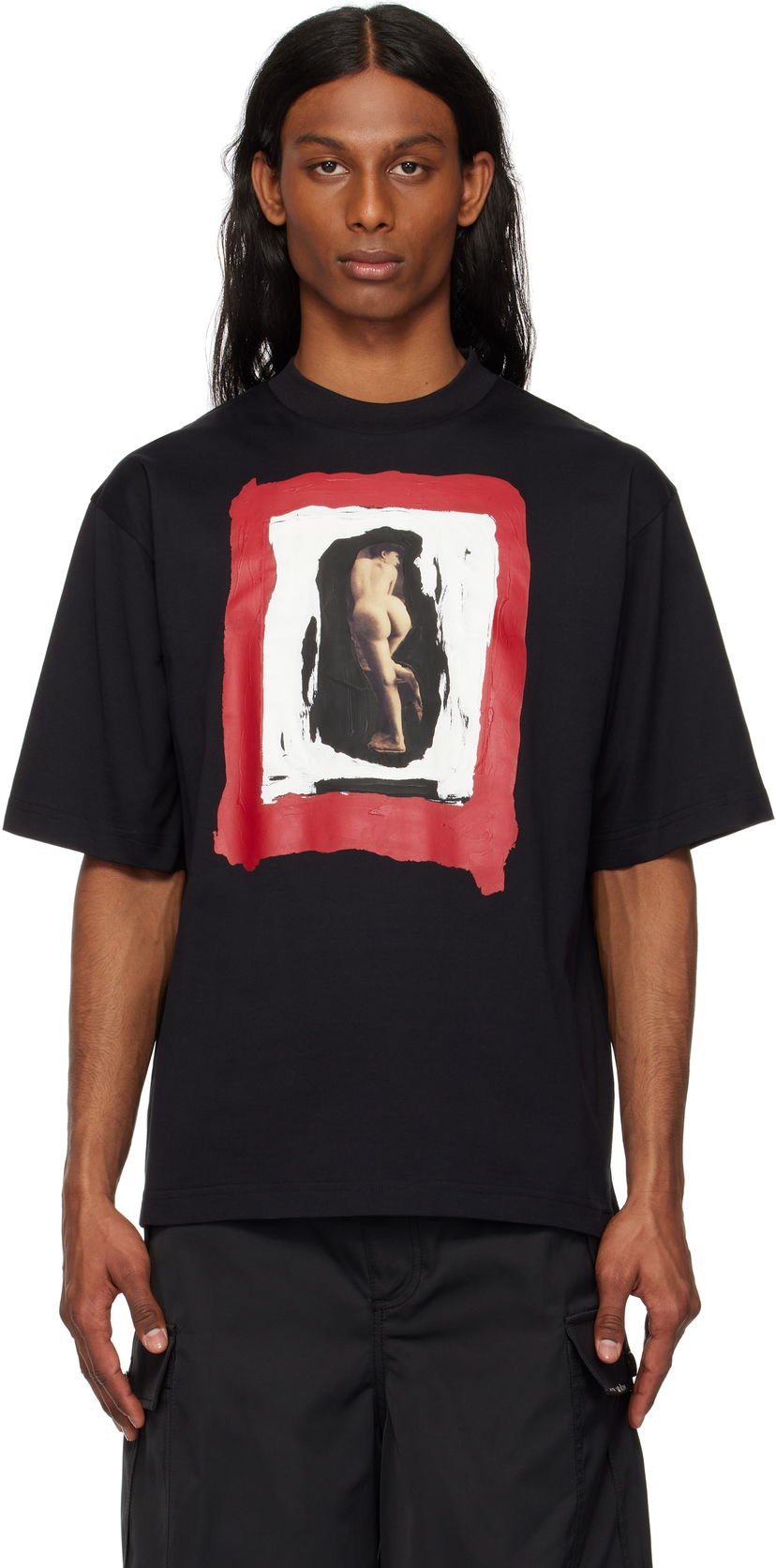 Majica Marni Marni Nude Print T-Shirt Črna | HUMU0223OP USCX67