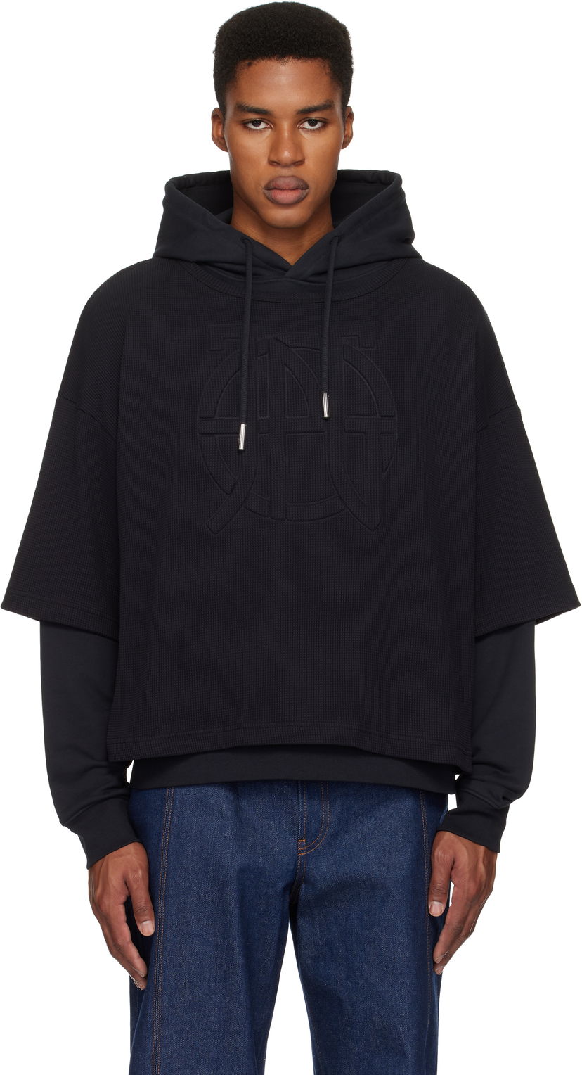 Pulover Jean Paul Gaultier Jean Paul Gaultier Oversized JPG Hoodie Črna | 25/33-F-SW050E-J076-00