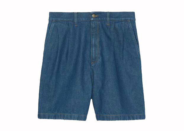 Kratke hlače Gucci Lovelight Denim Shorts Blue Modra | 710059 XDB3X 4447