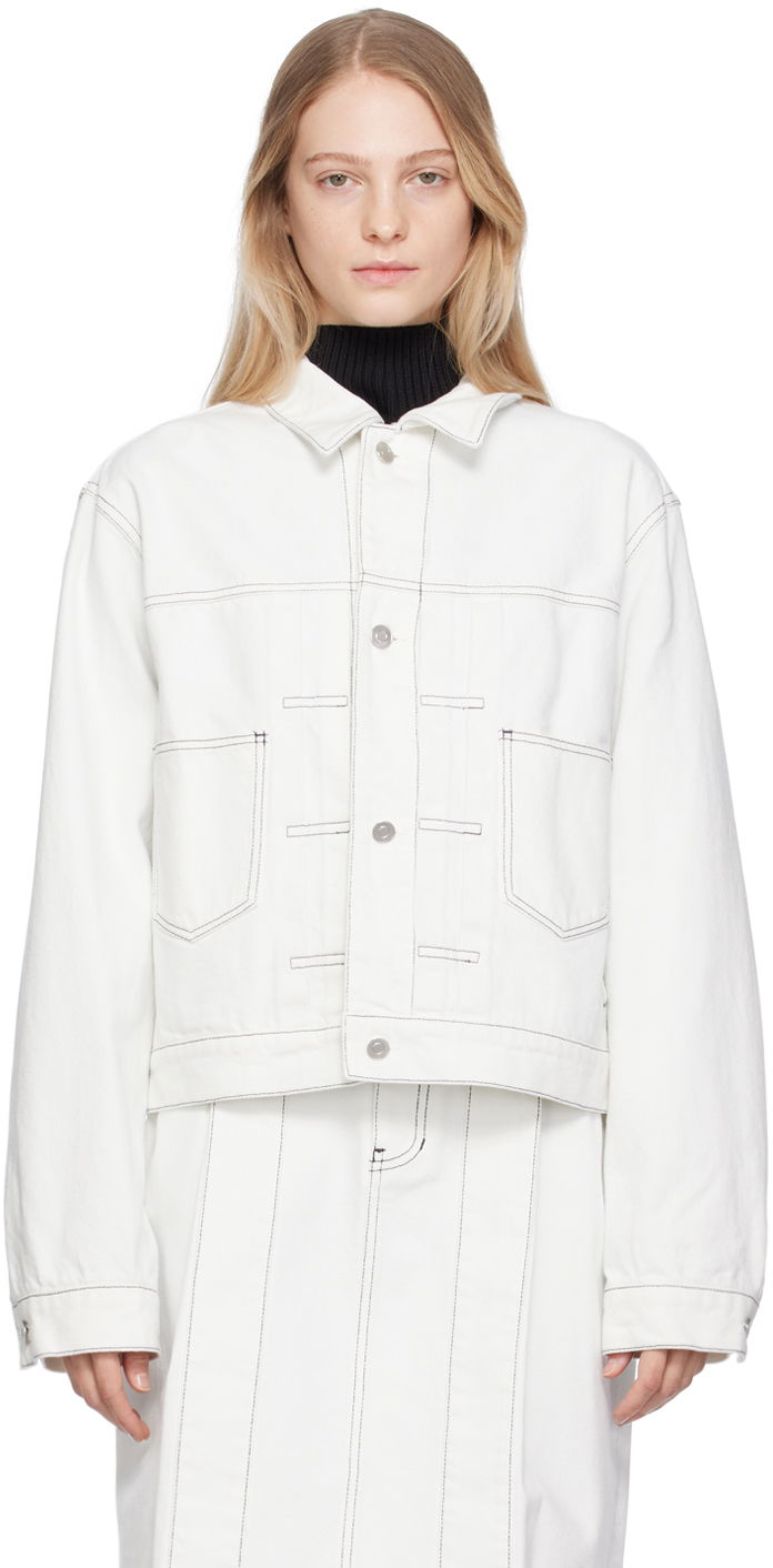 Jakna We11done We11done Tucked Denim Jacket Bela | WD-DJ3-23-338-M-IC, 0