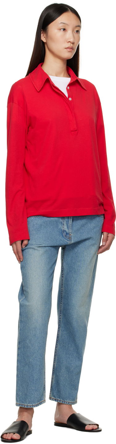 Polo majica The Row The Row Roddie Polo Top Rdeča | 8752-K569, 3