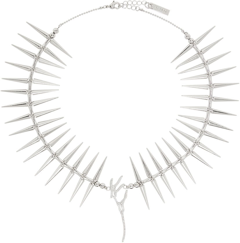 Ogrlica Collina Strada Collina Strada Silver Spiky Wing Pendant Necklace Kovinski | XX1097