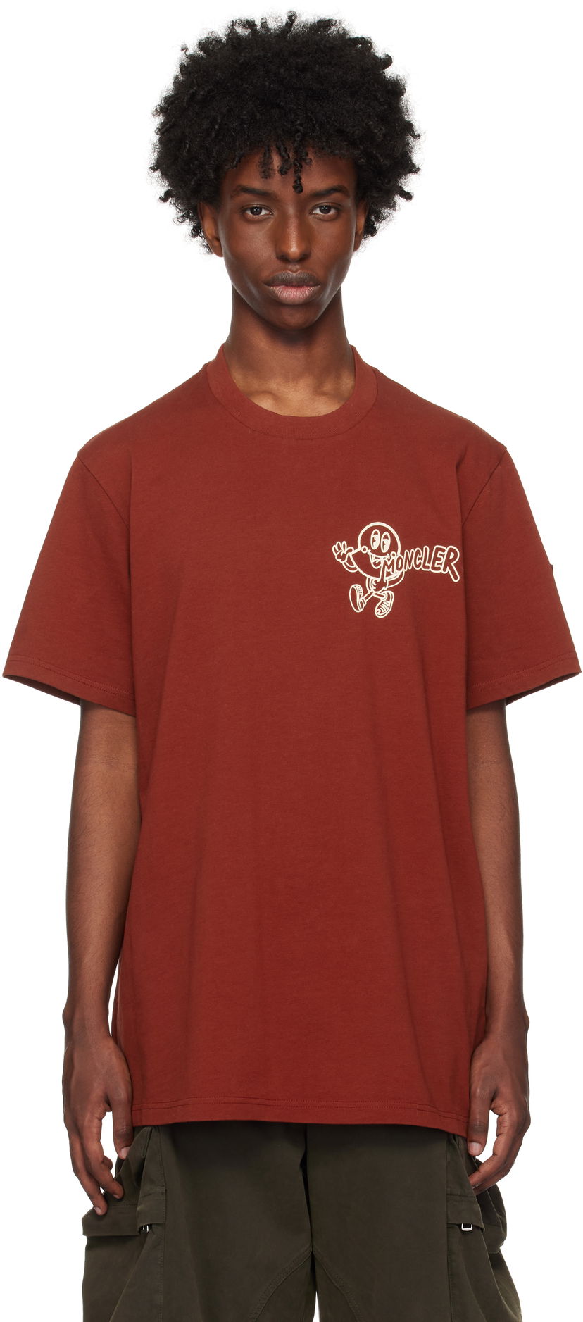 Majica Moncler Moncler Printed T-Shirt Rdeča | J20918C0005083927