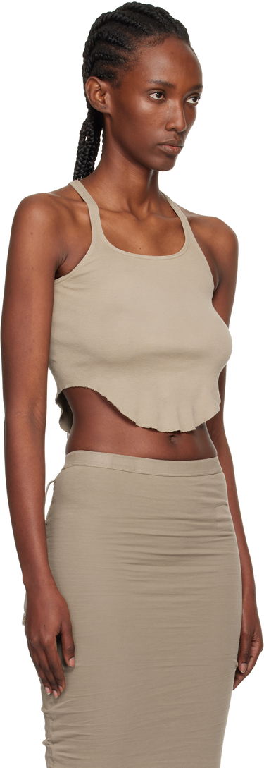 Majica brez rokavov Rick Owens DRKSHDW Concordians Basic Rib Tank Top Rjava | DS02E7100 RN, 4