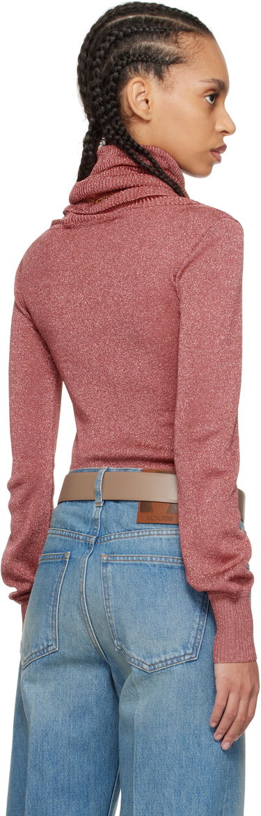 Pleteni pulover Valentino Valentino Lurex Turtleneck Sweater Roza | 6B3KC63A93T, 2
