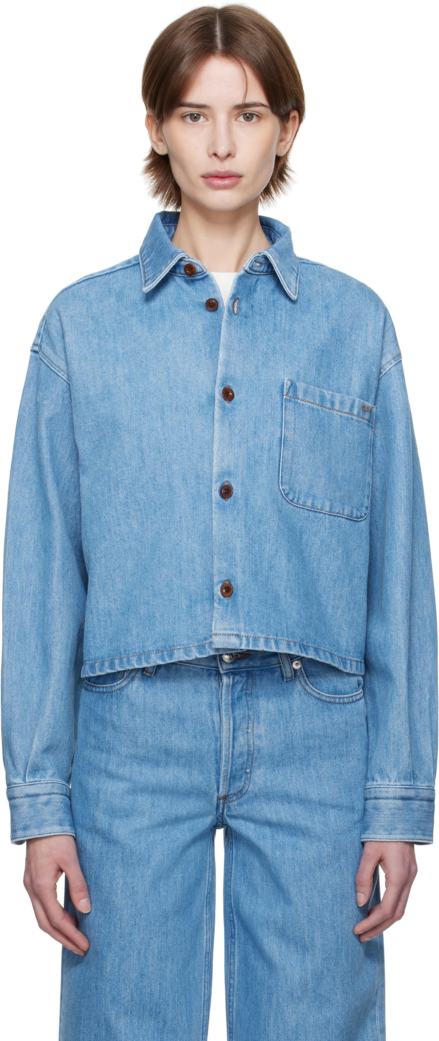 Srajce A.P.C. A.P.C. Samantha Denim Overshirt Modra | COHEQ-F02895, 0