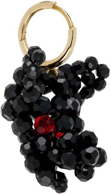 Uhani Simone Rocha Simone Rocha Creature Trophy Head Beaded Single Earring Rumena | ERG511-M 0903, 4