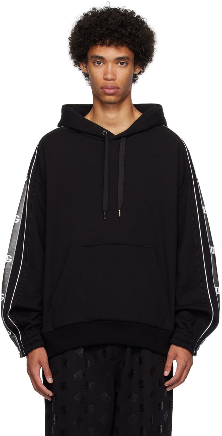 Pulover Dolce & Gabbana Black Printed Hoodie Črna | G9ZQ1THU7CK