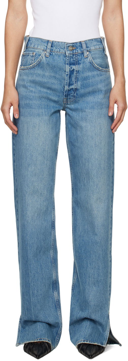 Kavbojke Anine Bing Anine Bing Roy Split Hem Jeans Modra | A-06-1113-477, 0