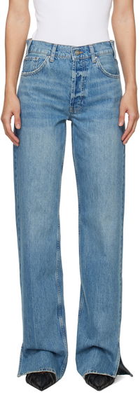 Anine Bing Roy Split Hem Jeans