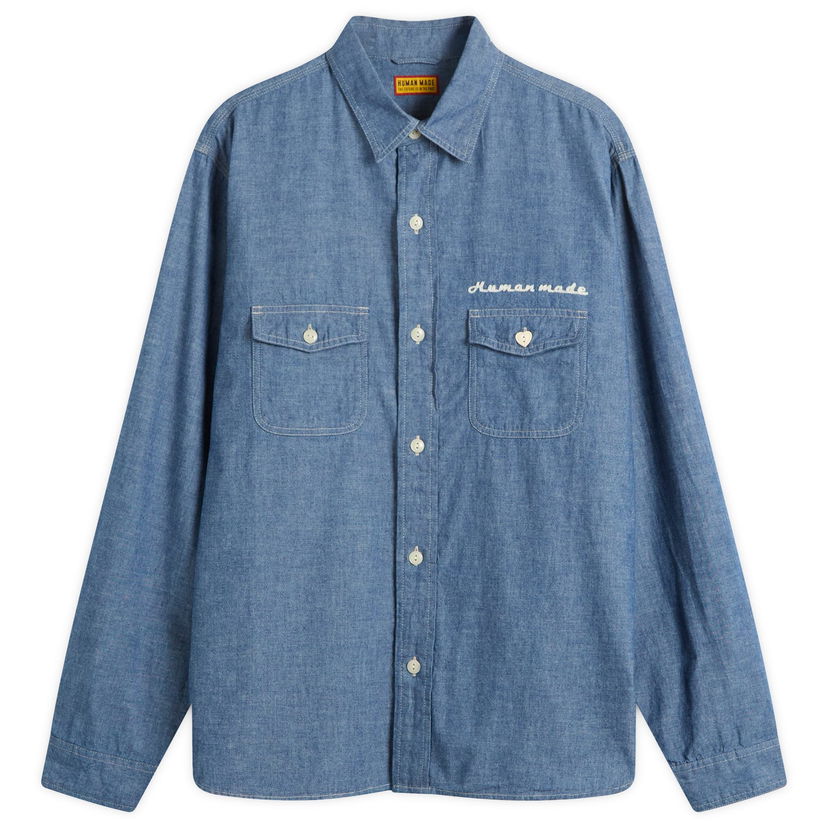 Srajce Human Made Chambray Shirt Modra | HM30SH003-BLU