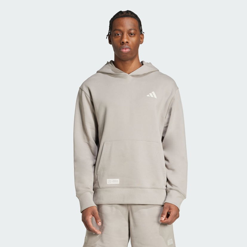 Pulover adidas Performance Mercedes-AMG Petronas Formula One Team Premium Hoodie Siva | JW3081