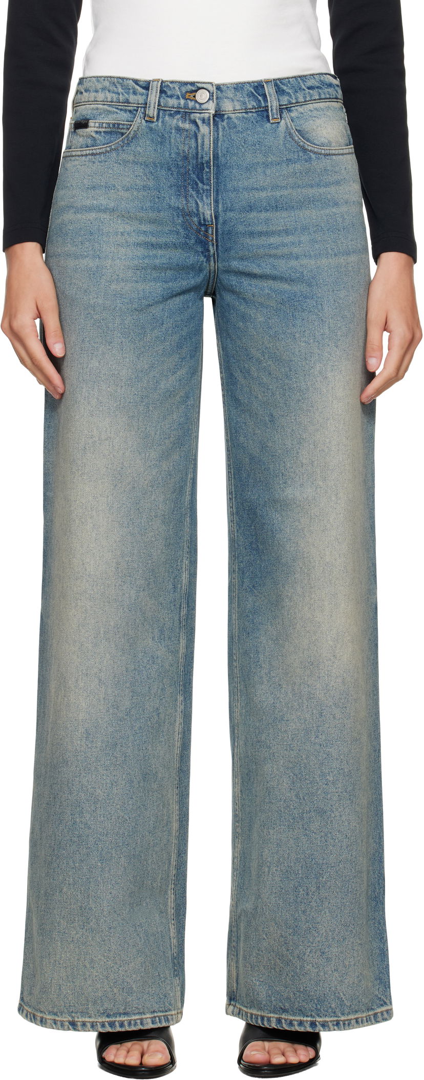 Kavbojke Courrèges Courrèges Hammer Baggy Jeans Modra | VESDPA253DE0041