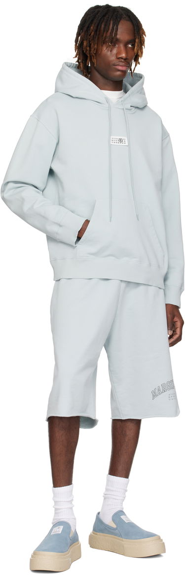 Pulover Maison Margiela MM6 Maison Margiela Unbrushed Cotton Hoodie Modra | SH0GU0018 M25012, 3