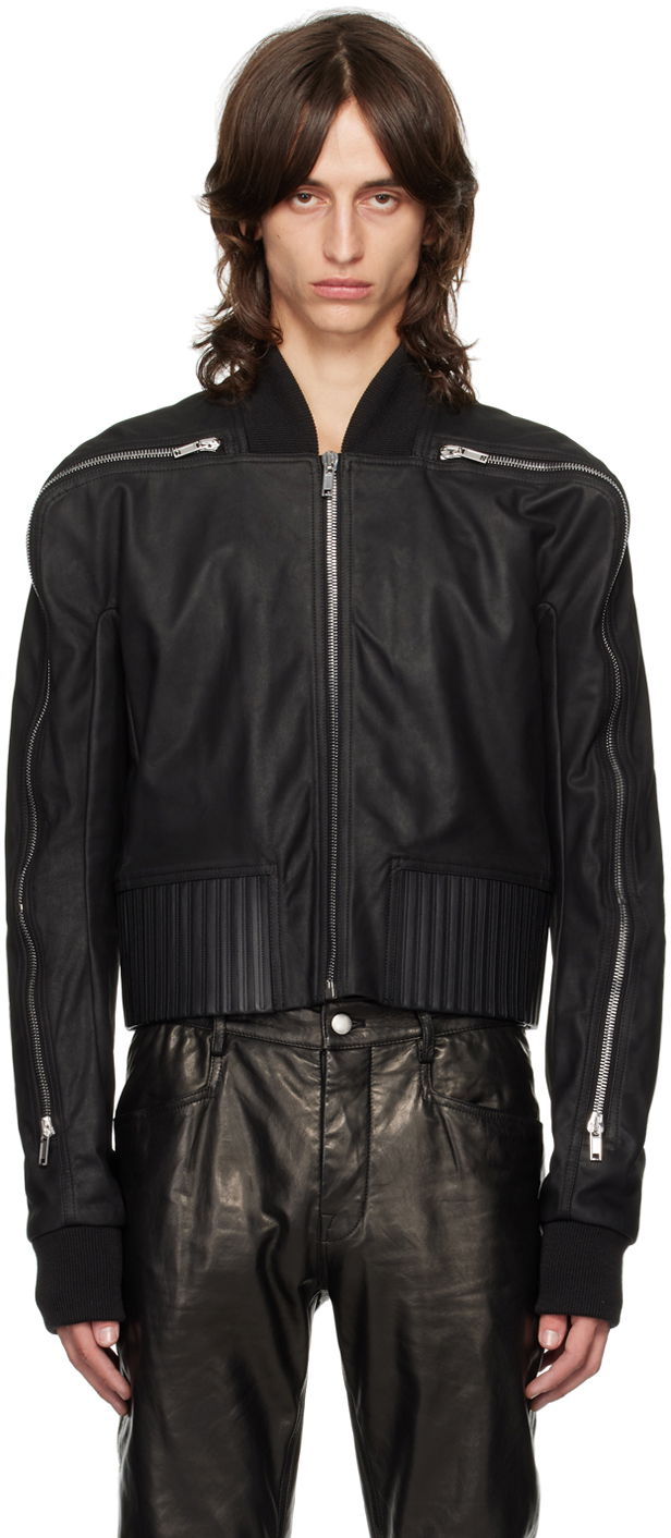 Bomber jakna Rick Owens Rick Owens Porterville Seb Zip Leather Bomber Jacket Črna | RU02D6750 LSA