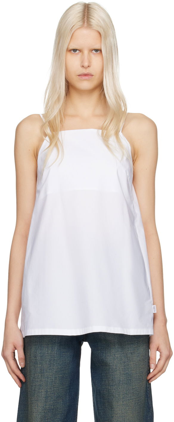 Majica brez rokavov Maison Margiela MM6 Low Back Camisole Bela | S52NC0331 S47294, 0