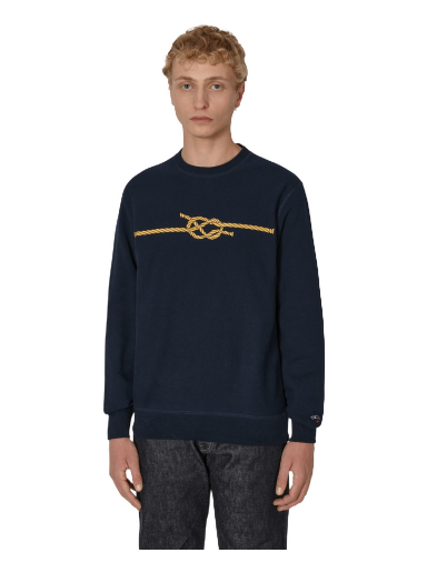 Pulover Noah Knot Crewneck Sweatshirt Blue Črna | SS070FW22 NVY