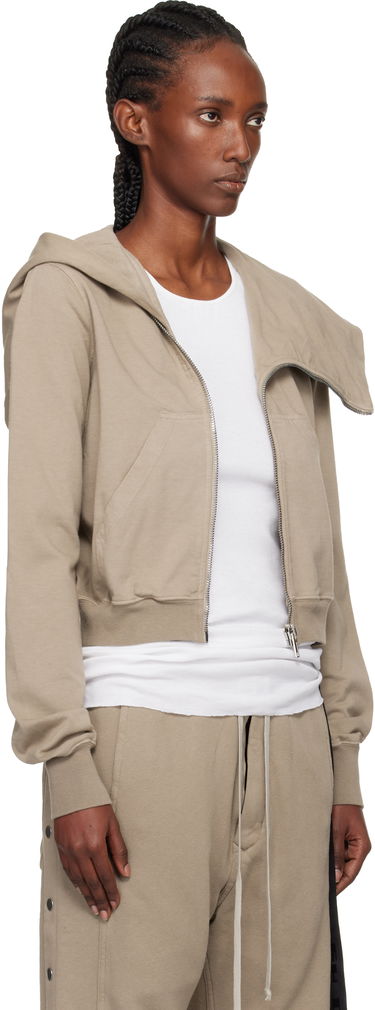 Pulover Rick Owens Concordians Mountain Asymmetrical Zip Hoodie Rjava | DS02E7247 RIG, 4