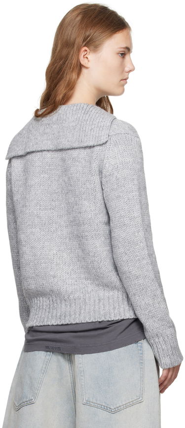 Pleteni pulover We11done Knit Sailor Collar Cardigan Siva | WD-KC2-24-632-W-GY, 2
