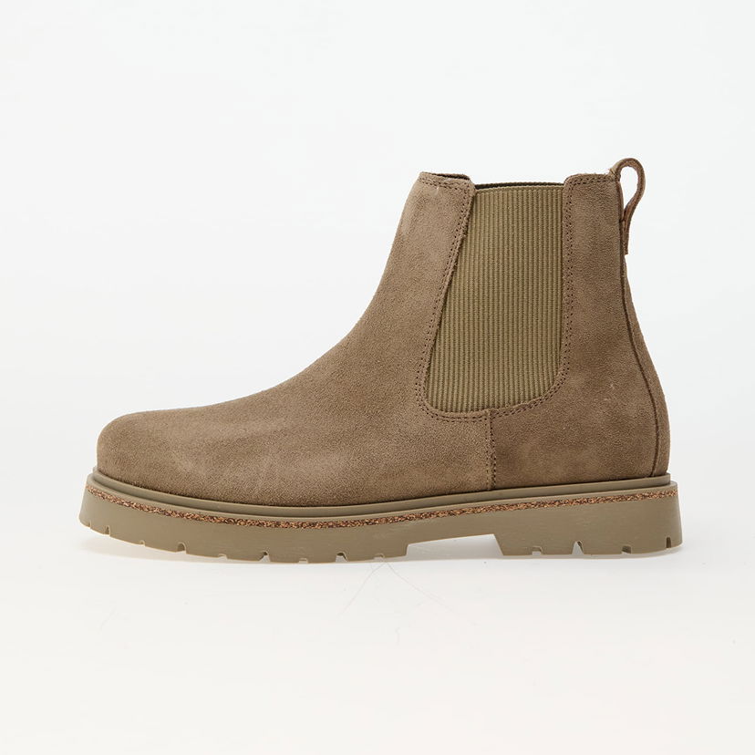 Superge in čevlji Birkenstock Highwood Slip On Mid W Leather Velvet Taupe Rjava | 1025737