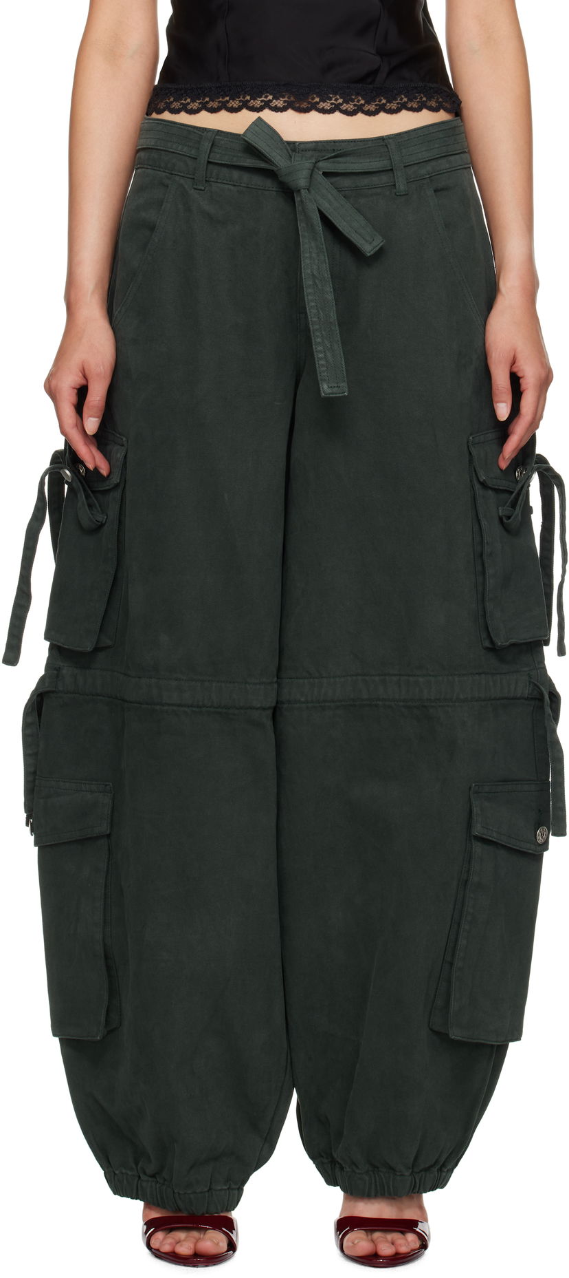 Cargo hlače GUIZIO Guizio Anais Cargo Pants Zelena | F24203W100