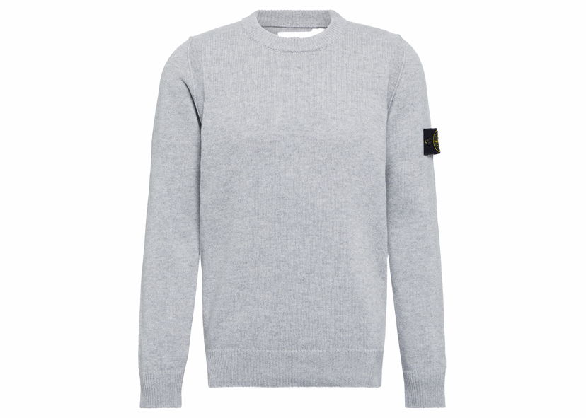 Pleteni pulover Stone Island Logo Patch Knitted Sweater Siva | 7915526A1 V0062