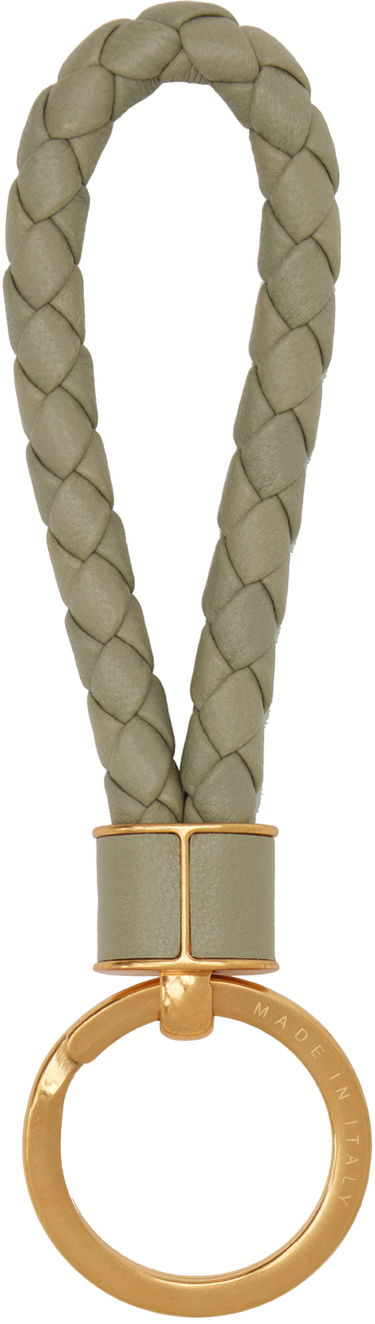 Obeski za ključe Bottega Veneta Intrecciato Keychain Bež | 651820 V0HW1, 1