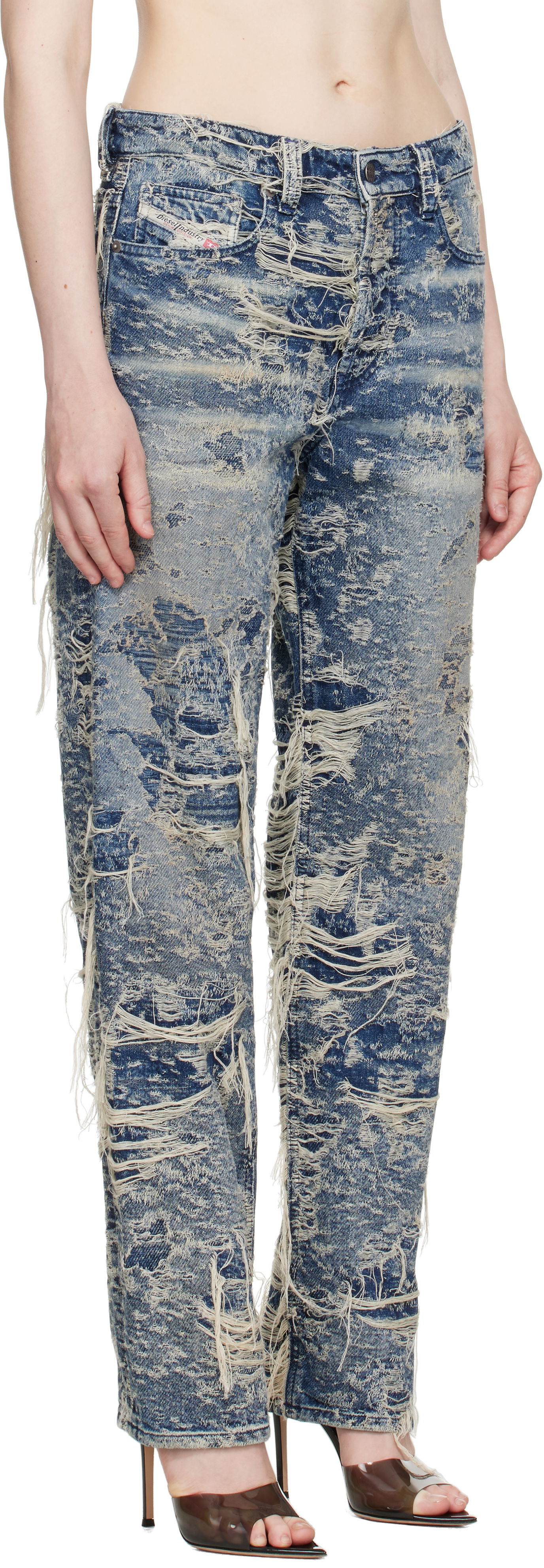 Kavbojke Diesel Diesel 1988 D-Ark Regular Fit Distressed Jeans Modra | A19193 09M04, 1
