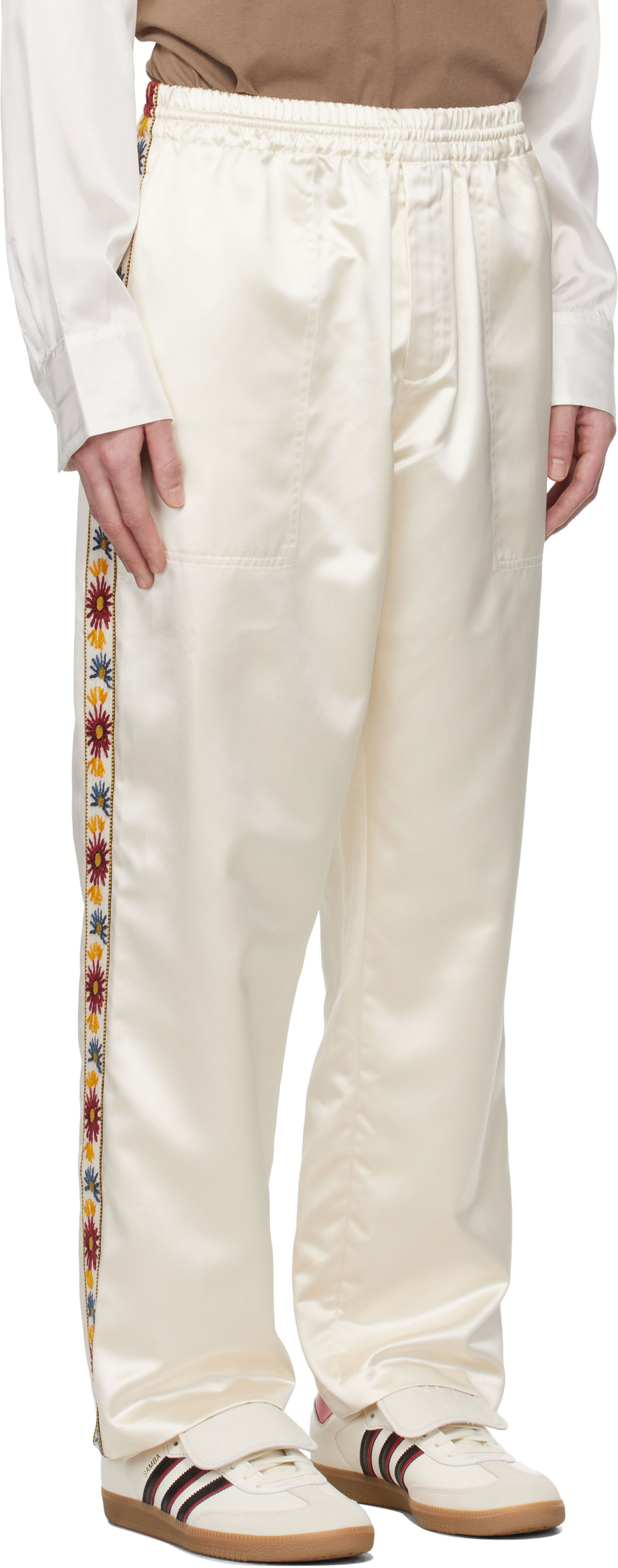 Trenirka Bode Bode Candyfloss Satin Track Pants Bela | MRS25BT010, 1