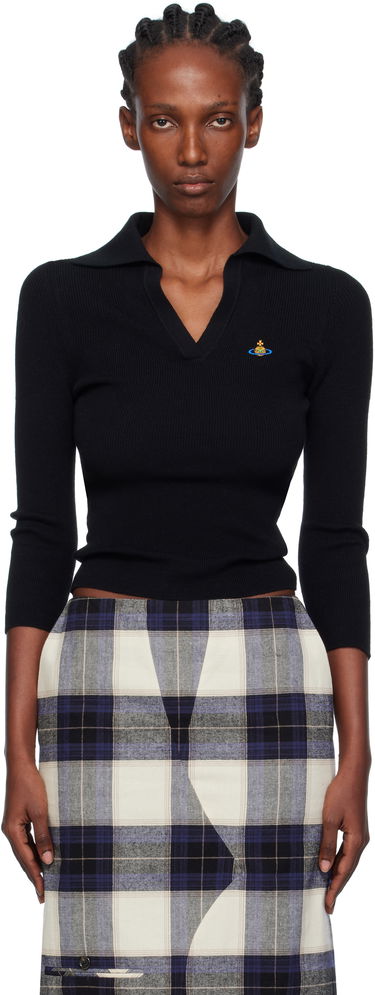 Polo majica Vivienne Westwood Vivienne Westwood Marina Knit Polo Črna | 18030040-Y001V-, 0