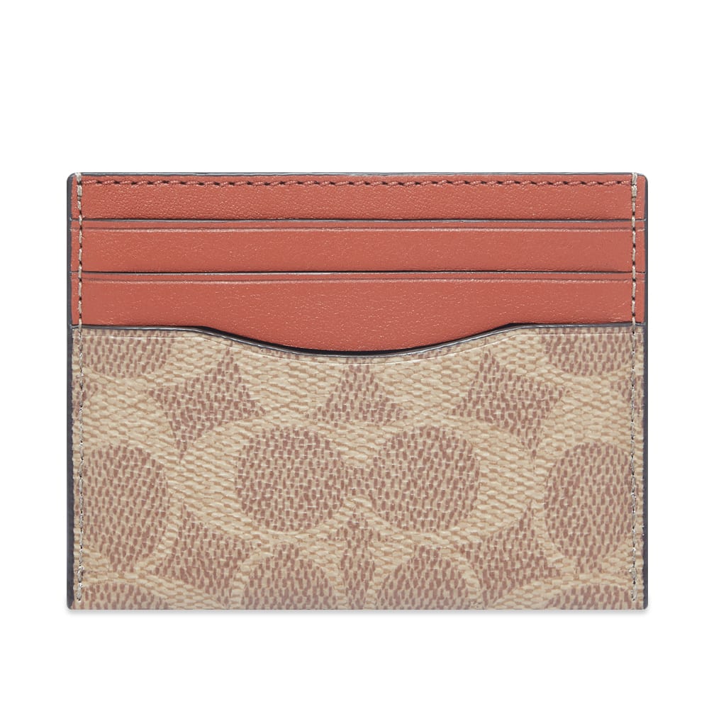 Denarnica Coach Signature Canvas And Leather Card Holder Rjava | 936-NU3, 0