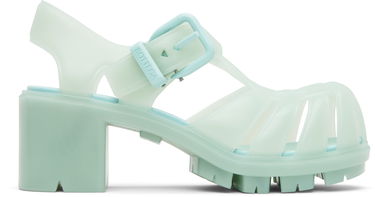 Nega čevljev Bottega Veneta Bottega Veneta Gertie Fisherman Heeled Sandals Zelena | 827620 V2AS0, 0