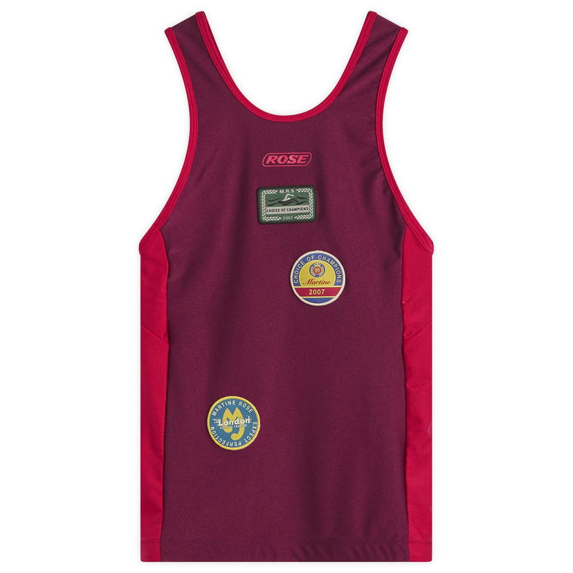 Majica brez rokavov Martine Rose Martine Rose Badge Vest, Size Large Bordo | 661JT06102-RED