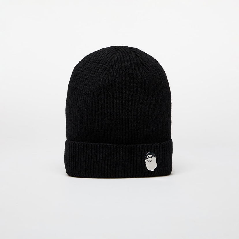 Beanie BAPE One Point Knit Cap Črna | 001HTK801304M BLK