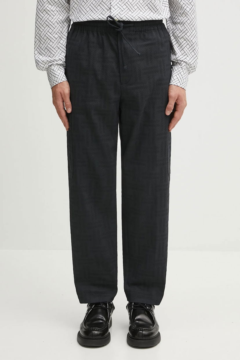 Cargo hlače KENZO Weave Cargo Jogpant Črna | FF65PA5019JF