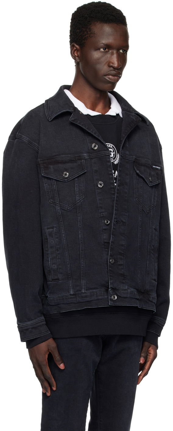 Jakna Dolce & Gabbana Faded Denim Jacket Črna | G9NL5DG8GW6, 1
