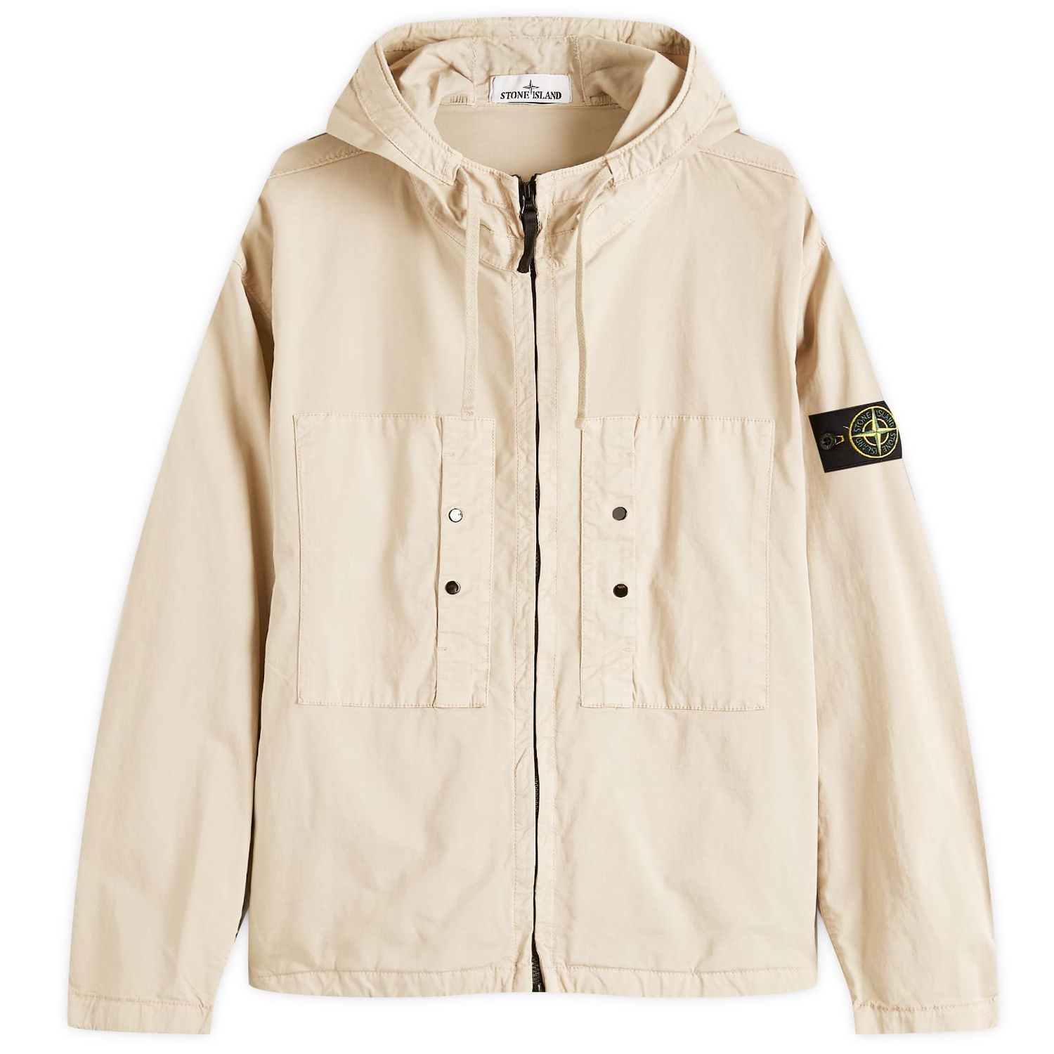 Pulover Stone Island Stone Island Supima Cotton Twill Stretch-TC Hooded Jacket Bež | K1S154100091-V009A, 0