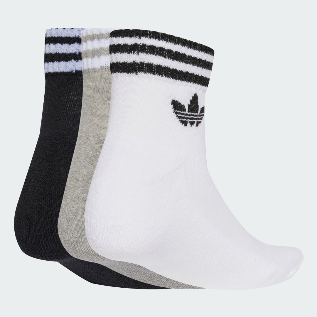 Nogavice adidas Performance 3-Stripes Ankle Socks - 3 Pairs Siva | JV7437, 0