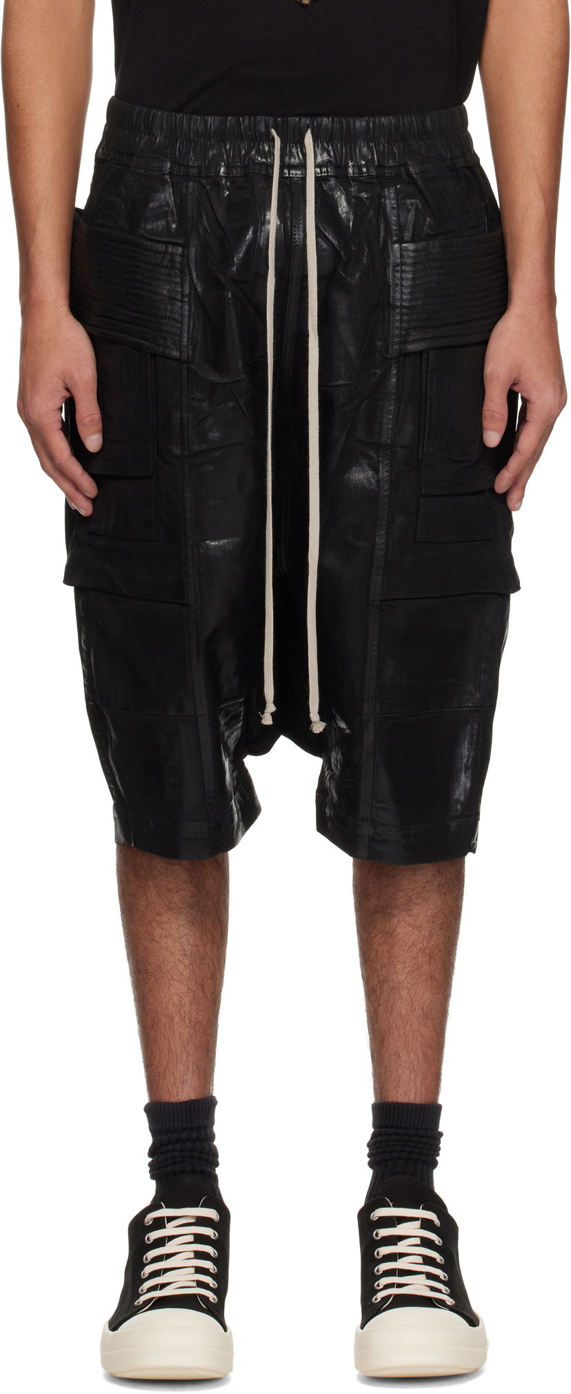 Kratke hlače Rick Owens Rick Owens DRKSHDW Hollywood Creatch Cargo Pods Shorts Črna | DU01E3382 SCF