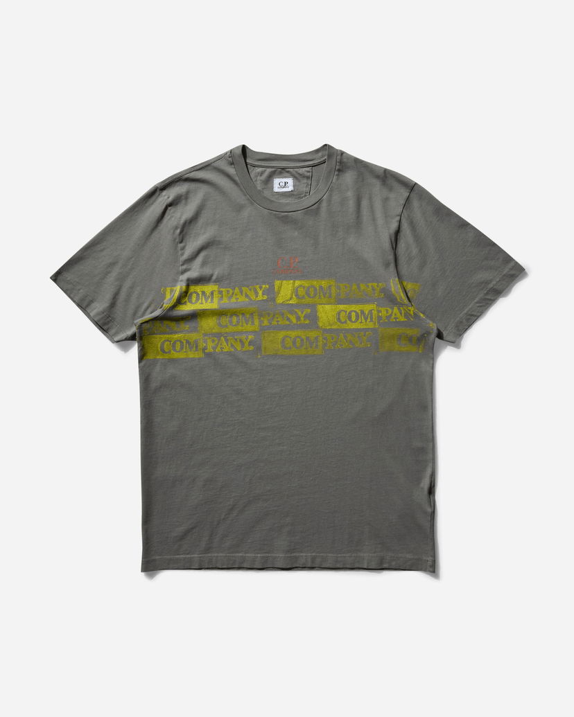 Majica C.P. Company Horizontal Logo T-Shirt Siva | 18CMTS309A-005431G 935
