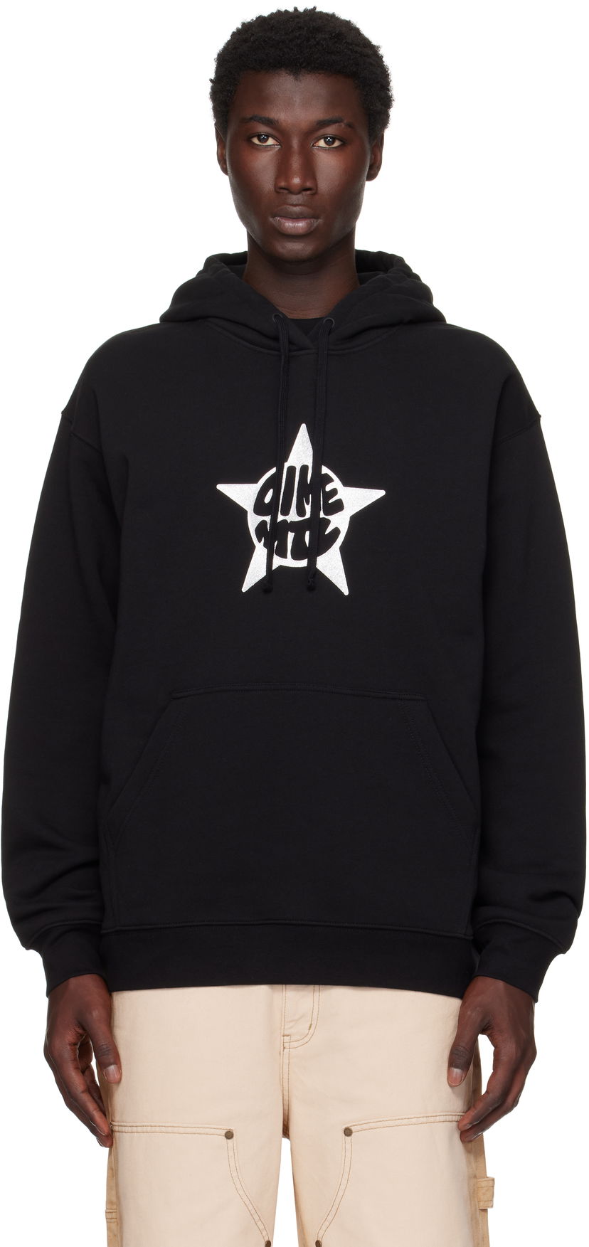 Pulover Dime Dime Star Hoodie Črna | DIMESU2546BLK