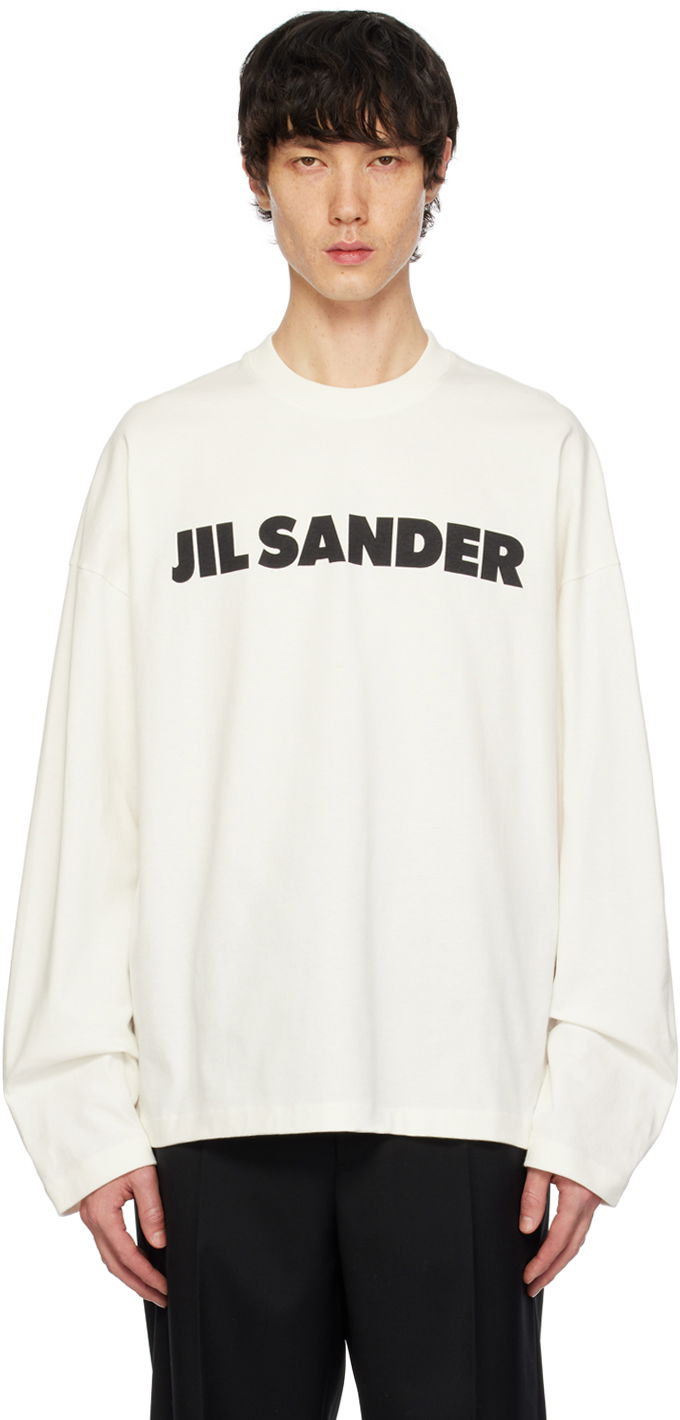 Majica Jil Sander Printed T-Shirt Bela | J22GC0136_J45148