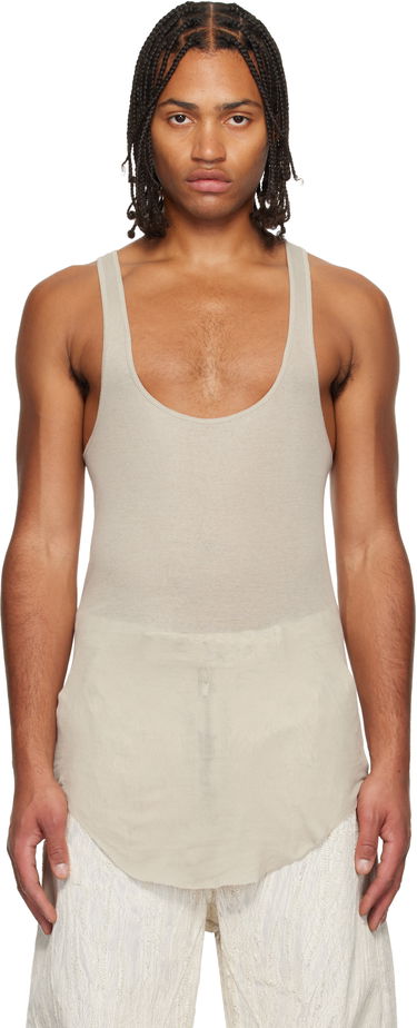 Majica brez rokavov Rick Owens Concordians Pony Tank Top Bež | RR02E1104 MR, 0