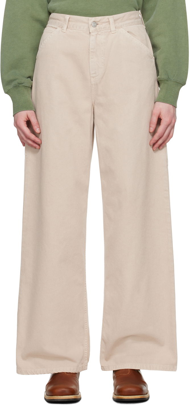 Hlače Carhartt WIP Work In Progress Trousers Bež | I033142 1YC4J