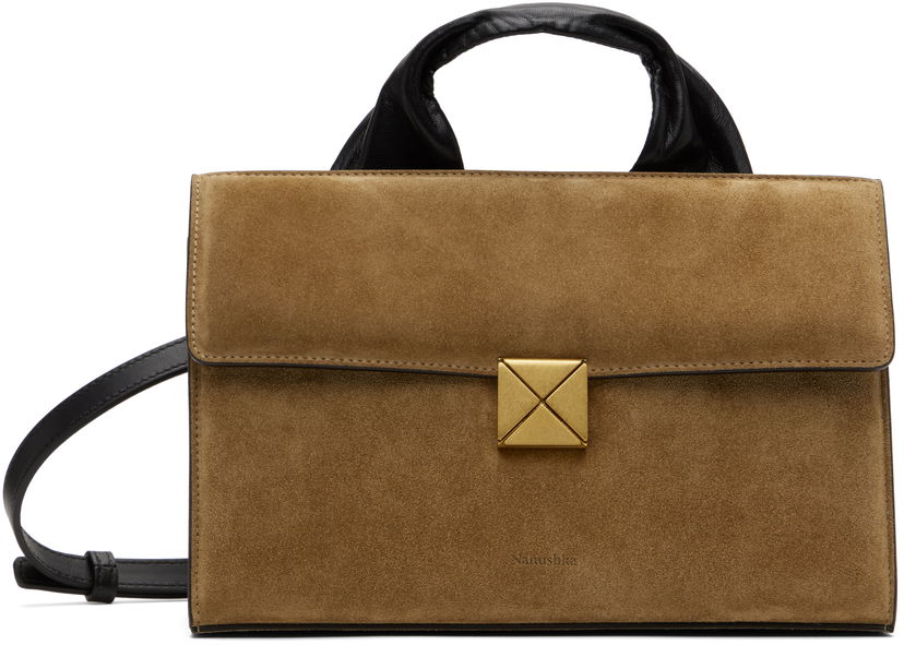 Torbica Nanushka Nanushka Sandi Lock Suede Bag Rjava | NW25CRBG09477
