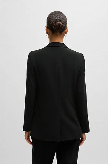 Jakna BOSS Crepe Regular-Fit Jacket Črna | 50490053, 1