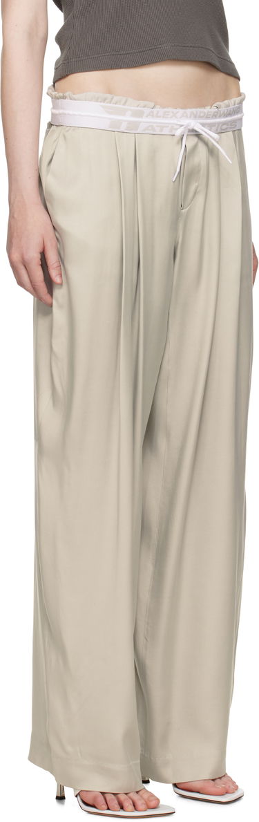 Hlače Alexander Wang Alexander Wang Pre-Styled Turn-Down Waistband Trousers Bež | 1WC2254844, 1